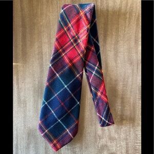 Vintage Cindy Otto Tartan Wool Plaid Tie